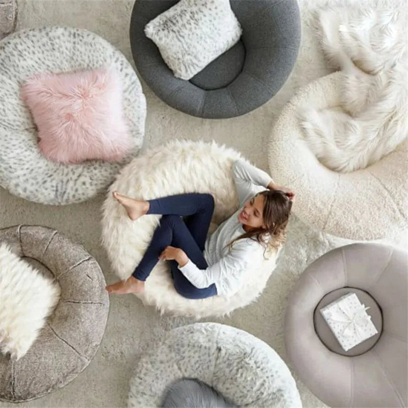 Xpactrum's Fluffy Wool Fur Bean Bag - Xpactrum