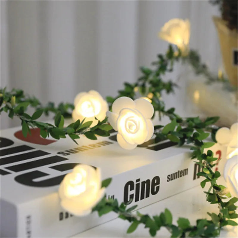 Christmas Rose Flower led Lights Battery