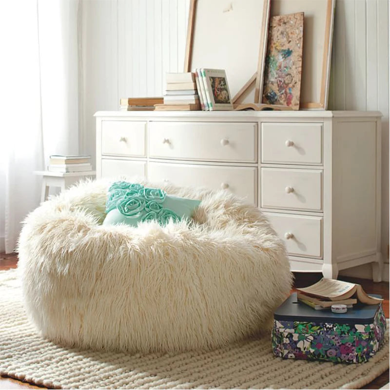 Xpactrum's Fluffy Wool Fur Bean Bag - Xpactrum