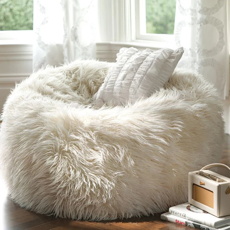 Xpactrum's Fluffy Wool Fur Bean Bag - Xpactrum