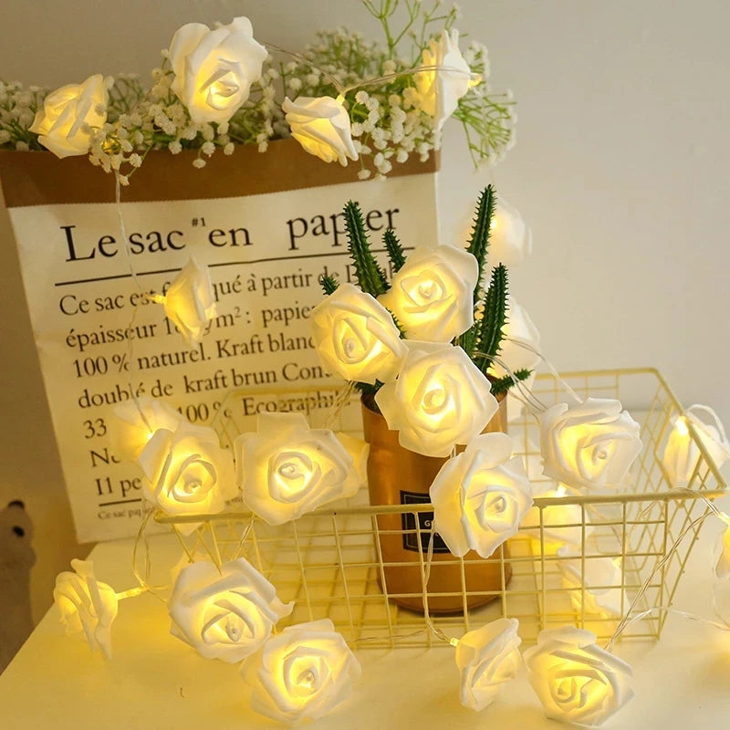 Christmas Rose Flower led Lights Battery