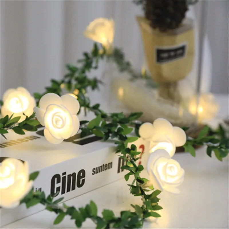 Christmas Rose Flower led Lights Battery